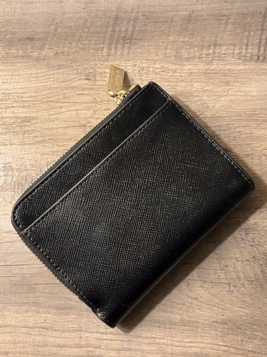 kate spade Black Saffiano Leather Zip Wallet with Gold Hardware - Picture 3 of 8